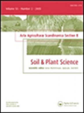 Acta Agriculturae Scandinavica Section B-soil And Plant Science雜志