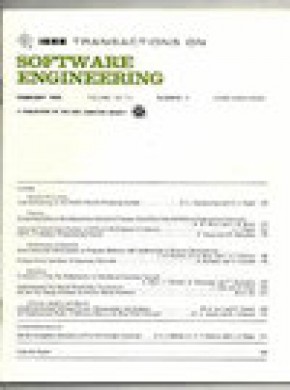 Ieee Transactions On Software Engineering雜志