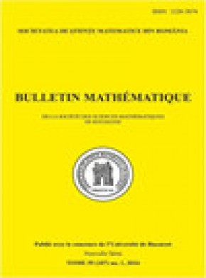Bulletin Mathematique De La Societe Des Sciences Mathematiques De Roumanie雜志
