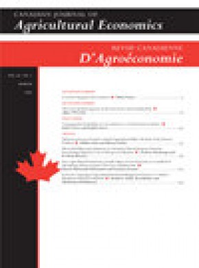 Canadian Journal Of Agricultural Economics-revue Canadienne D Agroeconomie雜志