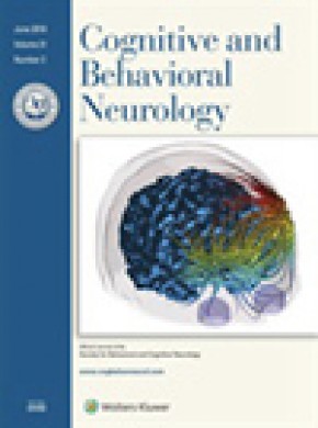 Cognitive And Behavioral Neurology雜志
