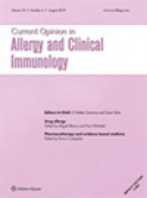 Current Opinion In Allergy And Clinical Immunology雜志