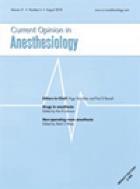 Current Opinion In Anesthesiology雜志