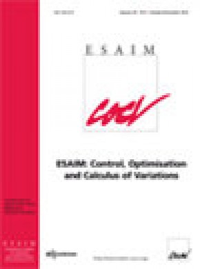 Esaim-control Optimisation And Calculus Of Variations雜志