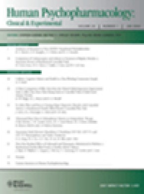 Human Psychopharmacology-clinical And Experimental雜志