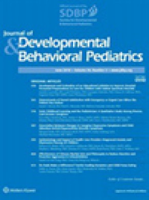 Journal Of Developmental And Behavioral Pediatrics雜志