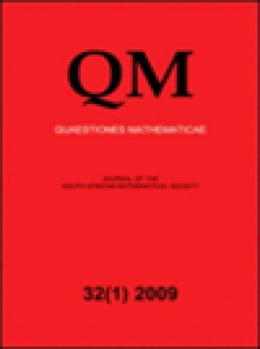 Quaestiones Mathematicae雜志