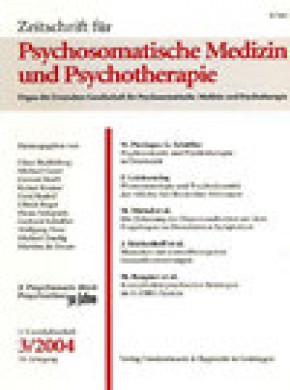 Zeitschrift Fur Psychosomatische Medizin Und Psychotherapie雜志