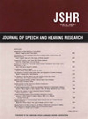Journal Of Speech Language And Hearing Research雜志