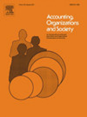 Accounting Organizations And Society雜志