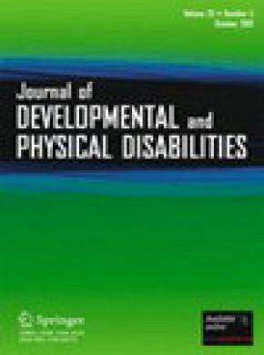 Journal Of Developmental And Physical Disabilities雜志