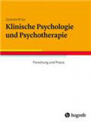 Zeitschrift Fur Klinische Psychologie Und Psychotherapie雜志
