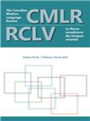 Canadian Modern Language Review-revue Canadienne Des Langues Vivantes雜志