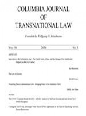 Columbia Journal Of Transnational Law雜志