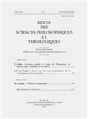 Revue Des Sciences Philosophiques Et Theologiques雜志