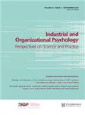 Industrial And Organizational Psychology-perspectives On Science And Practice雜志
