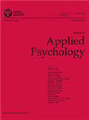 Journal Of Applied Psychology雜志