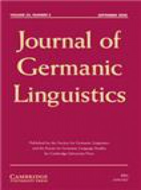 Journal Of Germanic Linguistics雜志