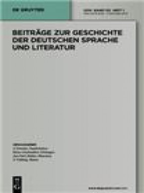 Beitrage Zur Geschichte Der Deutschen Sprache Und Literatur雜志