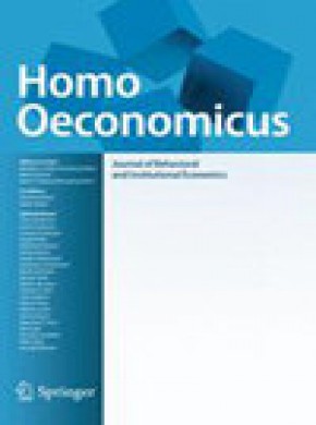 Homo Oeconomicus-journal Of Behavioral And Institutional Economics雜志