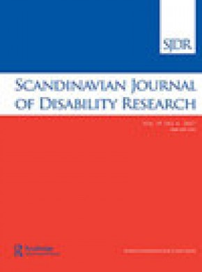 Scandinavian Journal Of Disability Research雜志