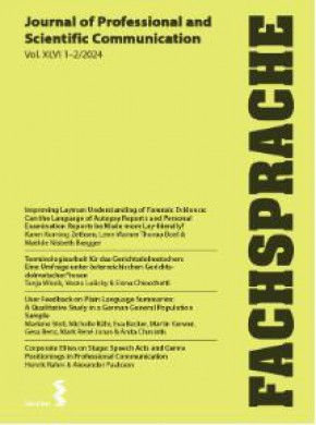 Fachsprache-journal Of Professional And Scientific Communication雜志