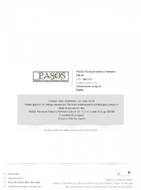 Pasos-revista De Turismo Y Patrimonio Cultural雜志
