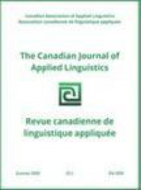 Canadian Journal Of Applied Linguistics雜志