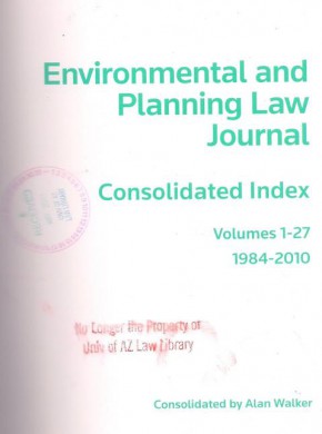 Environmental And Planning Law Journal雜志
