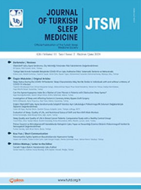 Journal Of Turkish Sleep Medicine-turk Uyku Tibbi Dergisi雜志