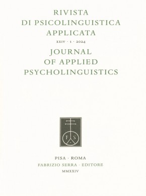 Rivista Di Psicolinguistica Applicata-journal Of Applied Psycholinguistics雜志