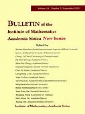 Bulletin Of The Institute Of Mathematics Academia Sinica New Series雜志
