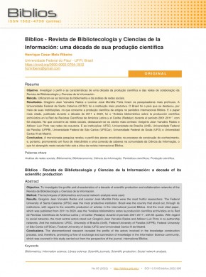 Biblios-revista De Bibliotecologia Y Ciencias De La Informacion雜志