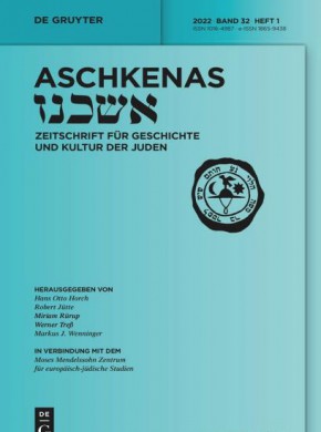 Aschkenas-zeitschrift Fuer Geschichte Und Kultur Der Juden雜志