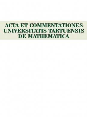 Acta Et Commentationes Universitatis Tartuensis De Mathematica雜志