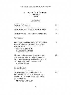 Atlantic Law Journal雜志