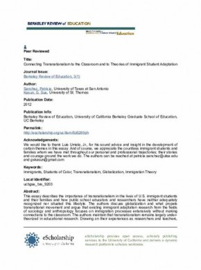 Berkeley Review Of Education雜志